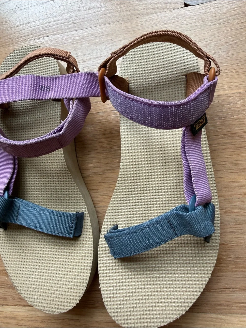 Teva Women's Two-strap Sandals in Lavender and Teal